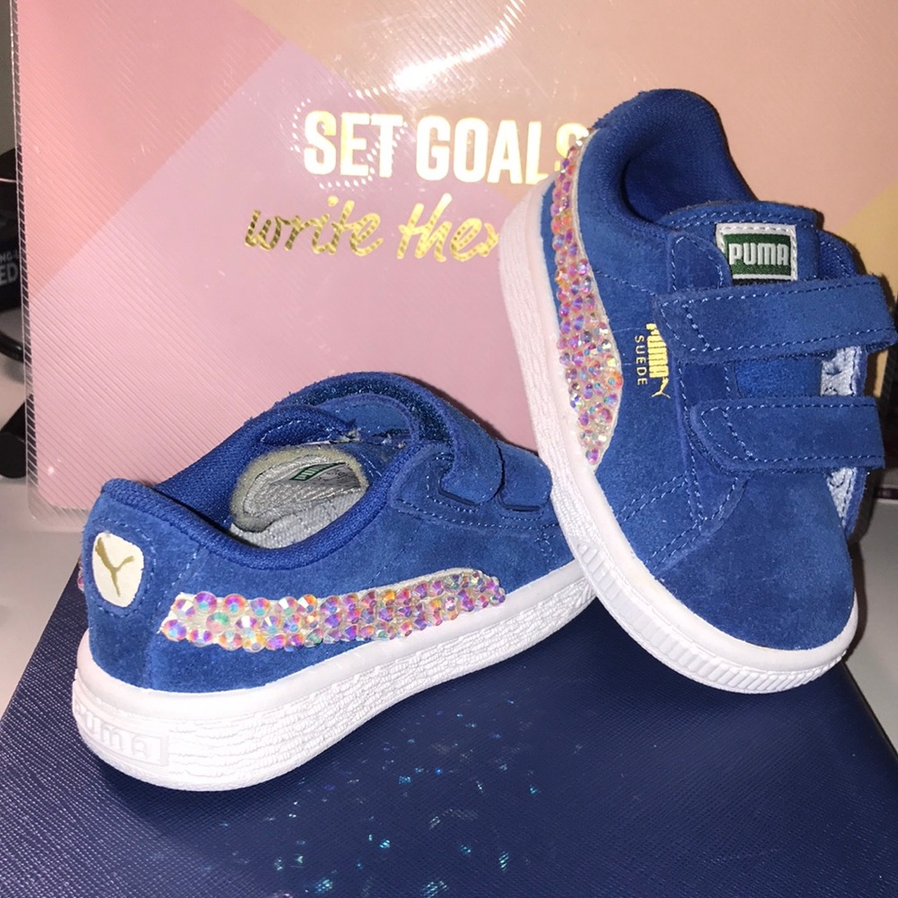 Puma custom blinged toddler shoes